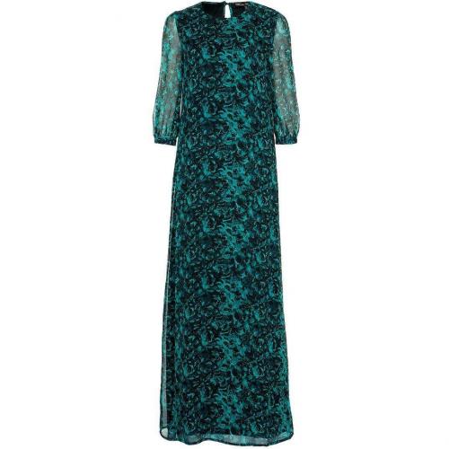 Winter Kate Maxikleid teal flower 