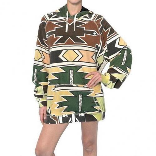 Yvonne S Maxi African Druck Kapuze Fleece Kleid